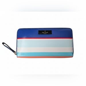 Kate Spade NY Neda Daycation Continental Zip Wallet, Tropical Stripe, NWOT!
